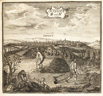 Gardeners Preparing the Ground for Seeding, pub. Erfurt in Thuringia by Christian Reicharts